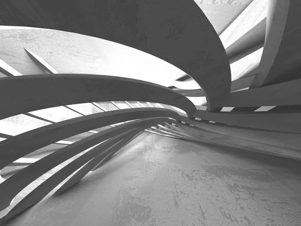 Abstract architecture modern design 3d render illustration background.