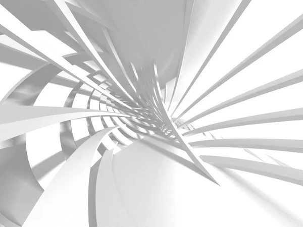 抽象的な現代的な白い建築 レンダリング イラスト背景 — ストック写真