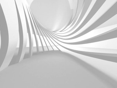 Soyut modern beyaz mimari arka planı. 3d resimleme