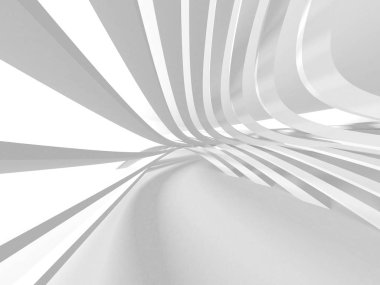 Soyut modern beyaz mimari arka planı. 3d resimleme