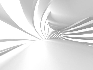 Soyut modern beyaz mimari arka planı. 3d resimleme