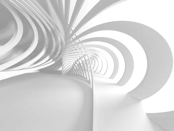 Abstract Modern White Architecture Background Render Illustration — Stock Photo, Image