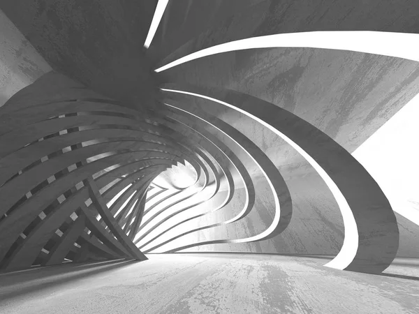 Beton mimari arka plan. Soyut boş karanlık oda. 3D render illüstrasyon