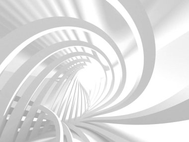 Soyut modern beyaz mimari arka planı. 3d resimleme