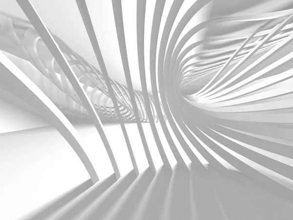 Abstract Modern White Architecture Inglês Ilustração Renderização — Fotografia de Stock