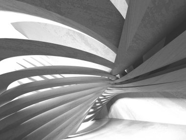 Karanlık Bodrum boş odası iç. Beton duvarlar. Mimari arka plan