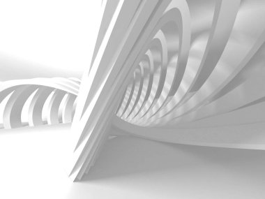 Fütüristik beyaz mimari tasarım arka plan