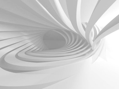 Fütüristik beyaz mimari tasarım arka plan