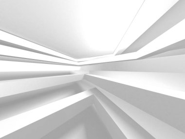 Fütüristik beyaz mimari tasarım arka plan