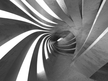 Karanlık beton boş oda. Modern mimari tasarım. Kentsel dokulu arka plan