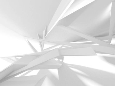 Fütüristik beyaz mimari tasarım arka plan