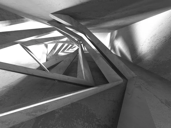 Sfondo Architettonico Concreto Camera Oscura Vuota Astratta — Foto Stock