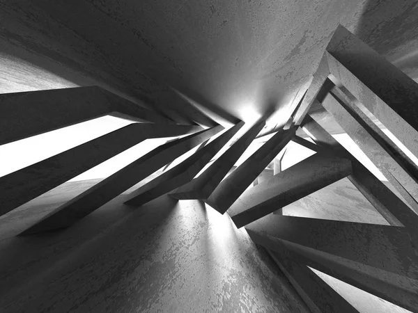 Karanlık Bodrum boş odası iç. Beton duvarlar. Mimari arka plan