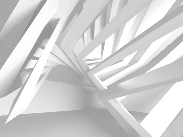 Abstract Modern White Architecture Inglês Ilustração Renderização — Fotografia de Stock