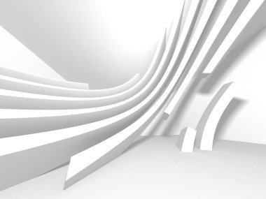 Soyut mimari modern tasarım arka planı. 3d resimleme