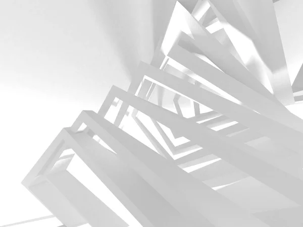 Abstract Modern White Architecture Inglês Ilustração Renderização — Fotografia de Stock