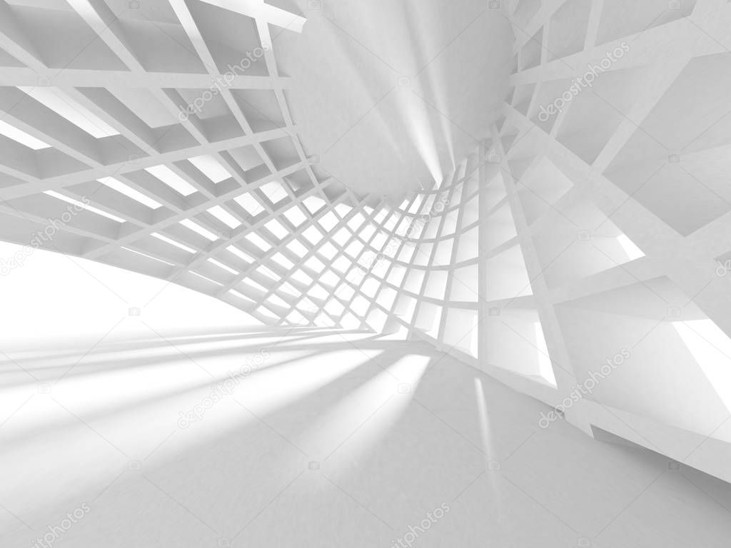 Abstract Architecture Modern Design Background. 3d Render illustration