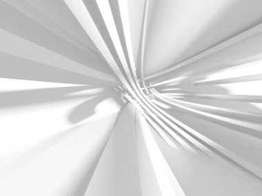 Soyut modern beyaz mimari arka planı. 3d resimleme