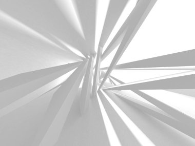 Soyut modern beyaz mimari arka planı. 3d resimleme
