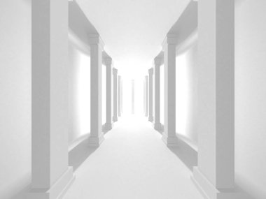 Soyut mimari modern tasarım arka planı. 3d resimleme