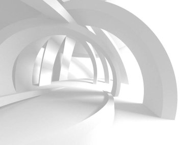 Soyut mimari modern tasarım arka planı. 3d resimleme