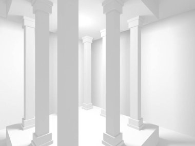 Soyut mimari modern tasarım arka planı. 3d resimleme