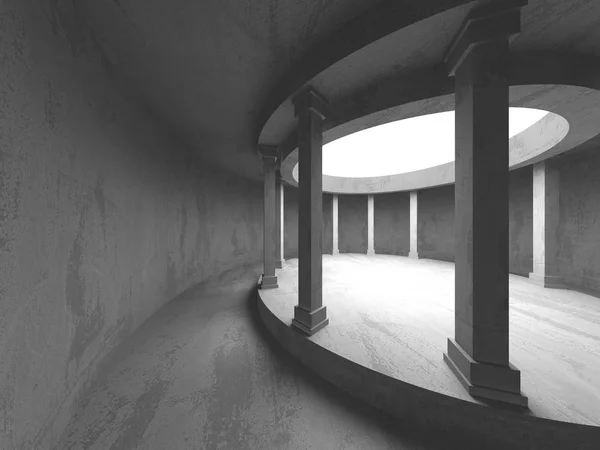 Темный Подвал Пустой Интерьер Комнаты Бетонные Стены Архитектурный Фон Трехмерная — стоковое фото