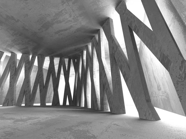 Cave Escura Interior Quarto Vazio Paredes Betão Antecedentes Arquitectónicos Renderizar — Fotografia de Stock