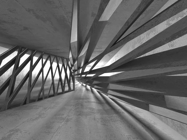 Concreto Geométrico Abstrato Arquitetura Fundo Renderizar Ilustração — Fotografia de Stock