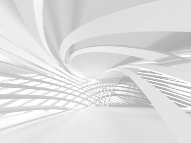 Geometrik beton mimari 3d arka plan.