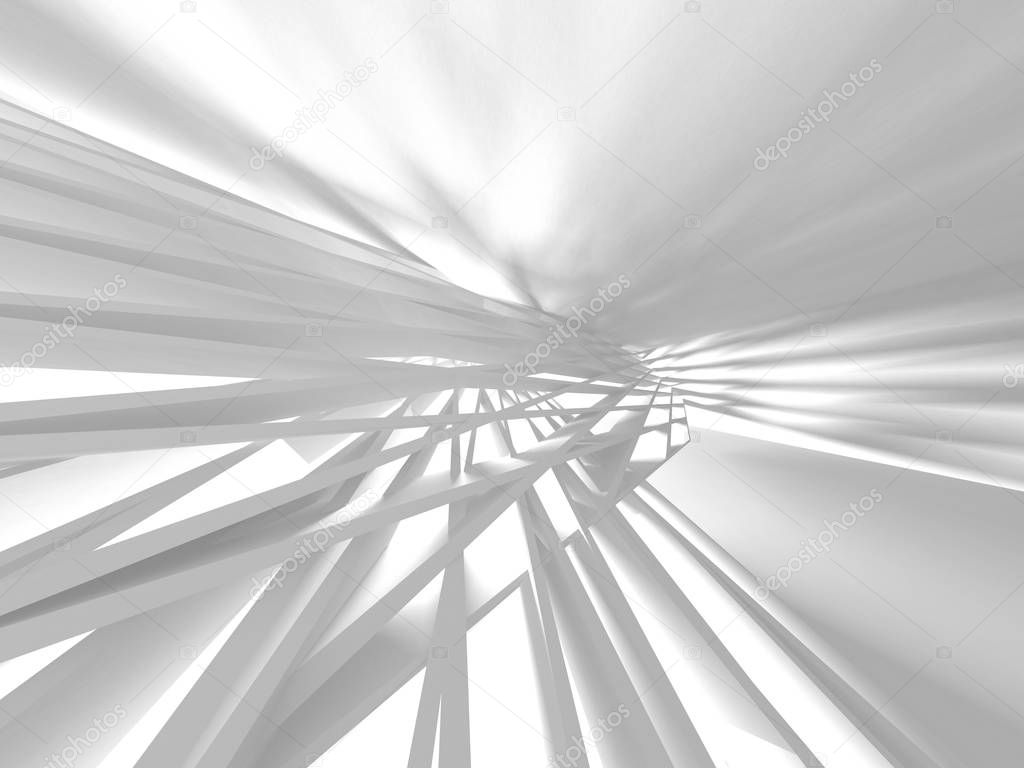 Abstract architecture modern render design 3d background.