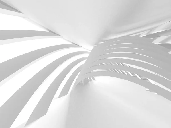 Ilustracja Render Futurystyczna Architektura Biały Wzór Tła — Zdjęcie stockowe