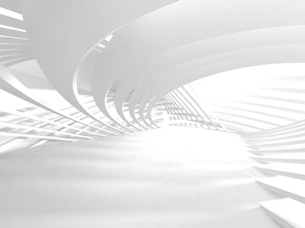 Darstellung Darstellung Der Futuristischen Weißen Architektur Design Hintergrund — Stockfoto