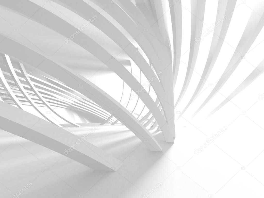 Abstract architecture modern render design 3d background.