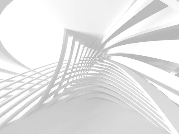 Ilustração Abstrato Moderno Branco Render Arquitetura Fundo — Fotografia de Stock