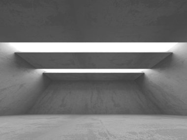 Geometrik beton mimari arka plan. 3D render illüstrasyon