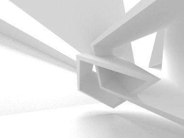 Soyut mimari modern tasarım arka planı. 3d resimleme