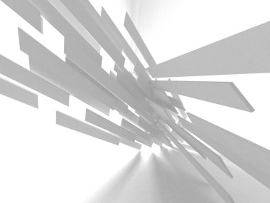 Soyut mimari modern tasarım arka planı. 3d resimleme