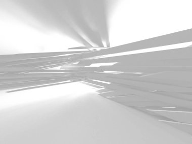 Soyut mimari modern tasarım arka planı. 3d resimleme