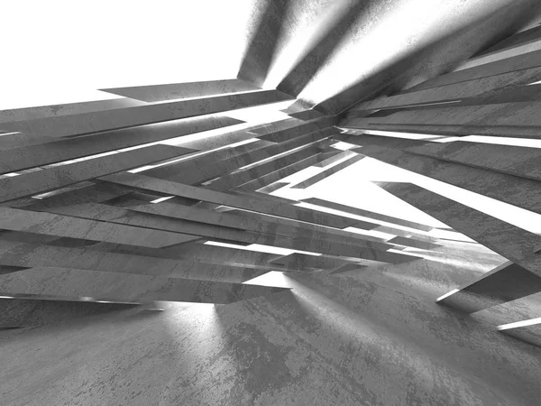 Αρχιτεκτονική Του Μπετόν Φόντο Αφηρημένη Άδειο Σκοτεινό Δωμάτιο Απεικόνιση Απόδοσης — Φωτογραφία Αρχείου