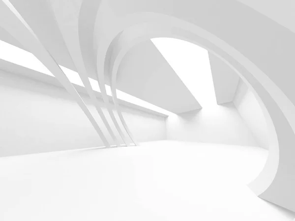 Abstract Modern White Architecture Background Render Illustration — Stock Photo, Image