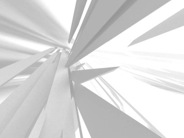 Karanlık Bodrum boş odası iç. Beton duvarlar. Mimari arka plan. 3D render illüstrasyon