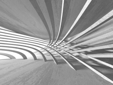 Geometrik beton mimari arka plan. 3D render illüstrasyon