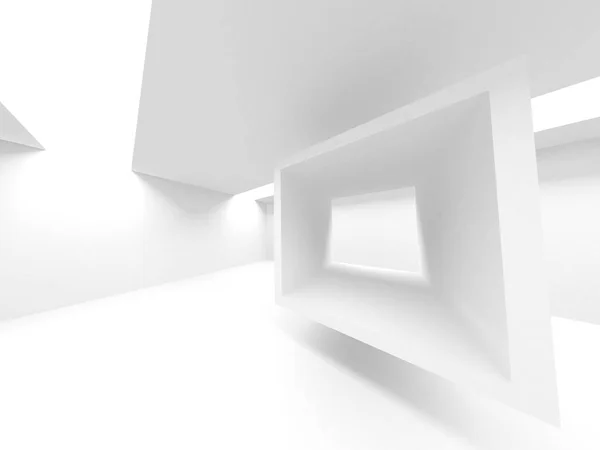 Λευκό Αρχιτεκτονική Κατασκευή Σύγχρονο Εσωτερικό Υπόβαθρο Απεικόνιση Render — Φωτογραφία Αρχείου