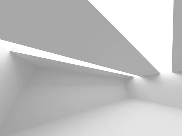 Arquitetura Branca Construção Moderna Interior Fundo Ilustração Renderização — Fotografia de Stock