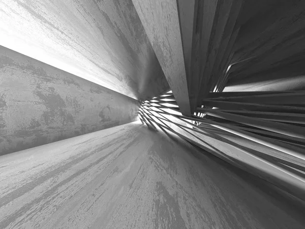 Geometrik beton mimari arka plan. 3D render illüstrasyon