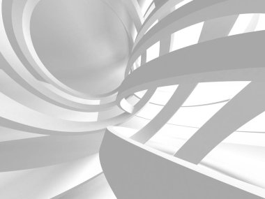 Soyut mimari modern tasarım arka planı. 3d resimleme