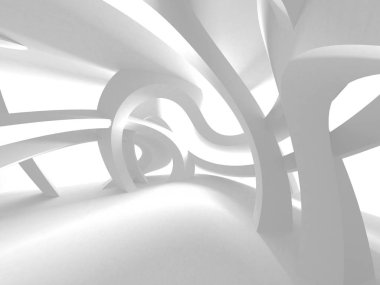 Soyut mimari modern tasarım arka planı. 3d resimleme