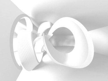 Soyut mimari modern tasarım arka planı. 3d resimleme