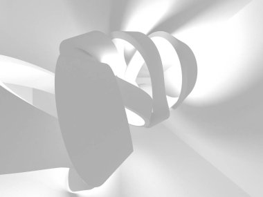 Soyut modern beyaz mimari arka planı. 3d resimleme